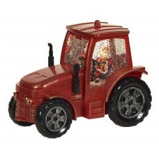 Χριστουγεννιάτικο Διακοσμητικό Αυτοκινητάκι Κόκκινο με Νερό και LED (24cm) 